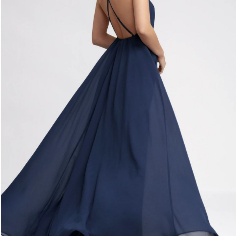 Lulus NWT Mythical Kind of Love Navy Blue Maxi Dress - Picture 3 of 7
